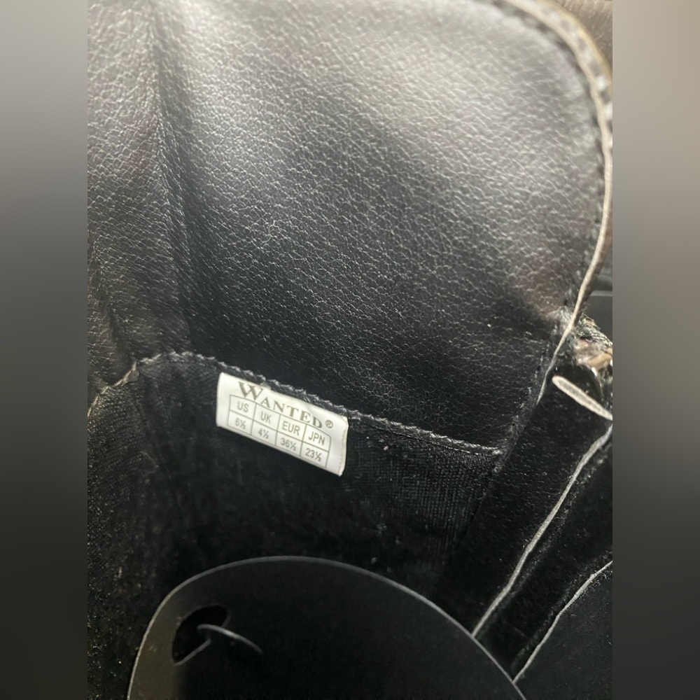 Wanted womens Black faux Leather Knee-High Boots - Picture 6 of 8